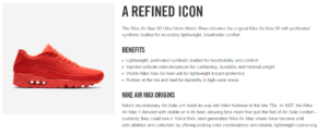 benefits in product descriptions
